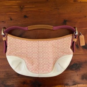 AUTHENTIC Coach bag pink and white